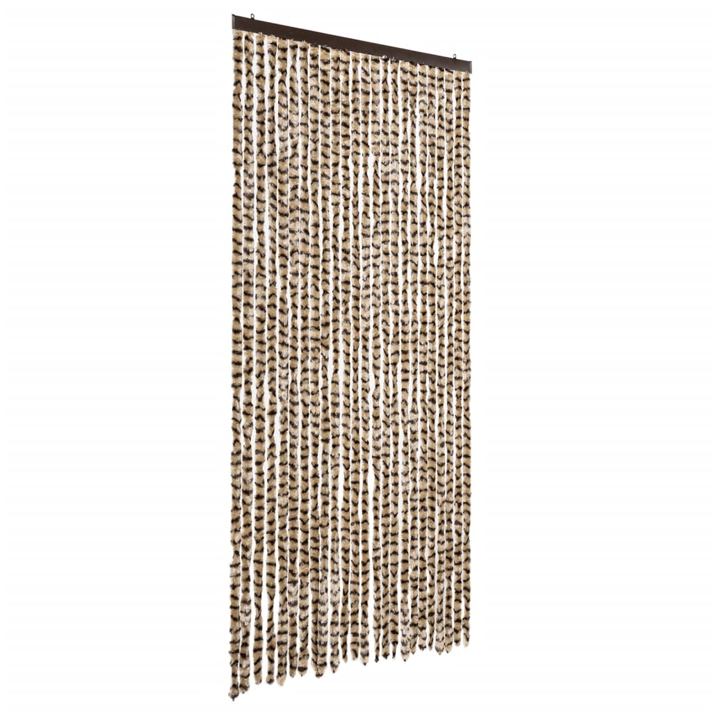 Vliegengordijn 100x230 cm chenille beige en bruin is nu te koop bij PeponiXL, paradijselijk wonen!