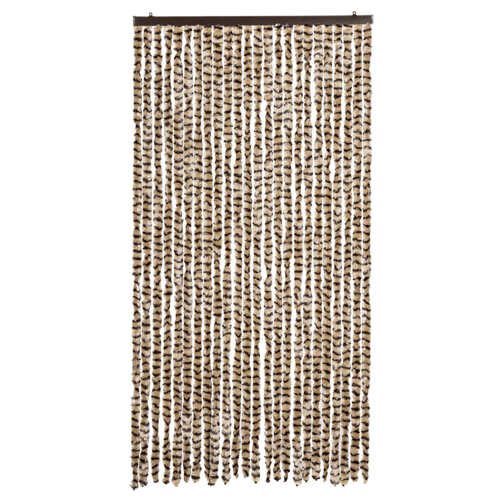 Vliegengordijn 100x230 cm chenille beige en bruin is nu te koop bij PeponiXL, paradijselijk wonen!