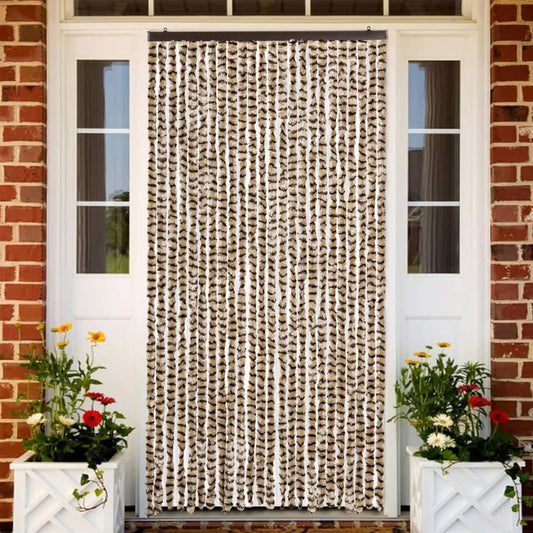 Vliegengordijn 100x230 cm chenille beige en bruin is nu te koop bij PeponiXL, paradijselijk wonen!