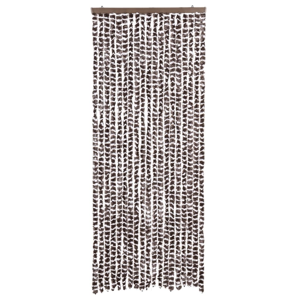 Vliegengordijn 56x200 cm chenille bruin en wit is nu te koop bij PeponiXL, paradijselijk wonen!