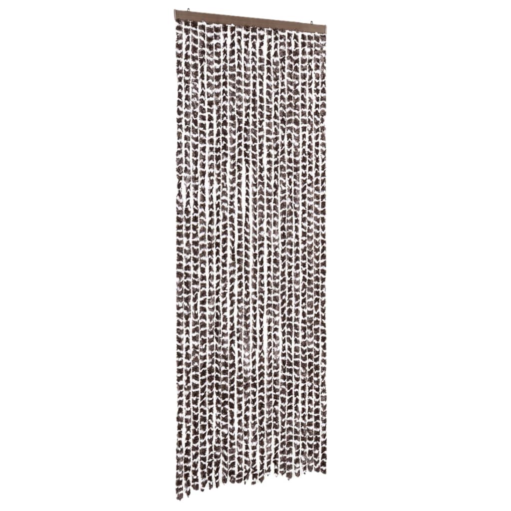 Vliegengordijn 90x200 cm chenille bruin en wit is nu te koop bij PeponiXL, paradijselijk wonen!