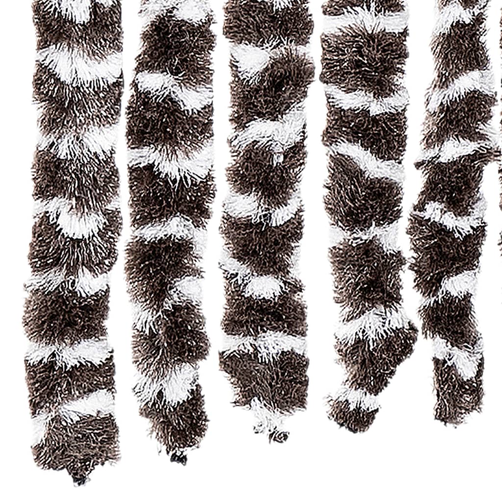 Vliegengordijn 100x200 cm chenille bruin en wit is nu te koop bij PeponiXL, paradijselijk wonen!