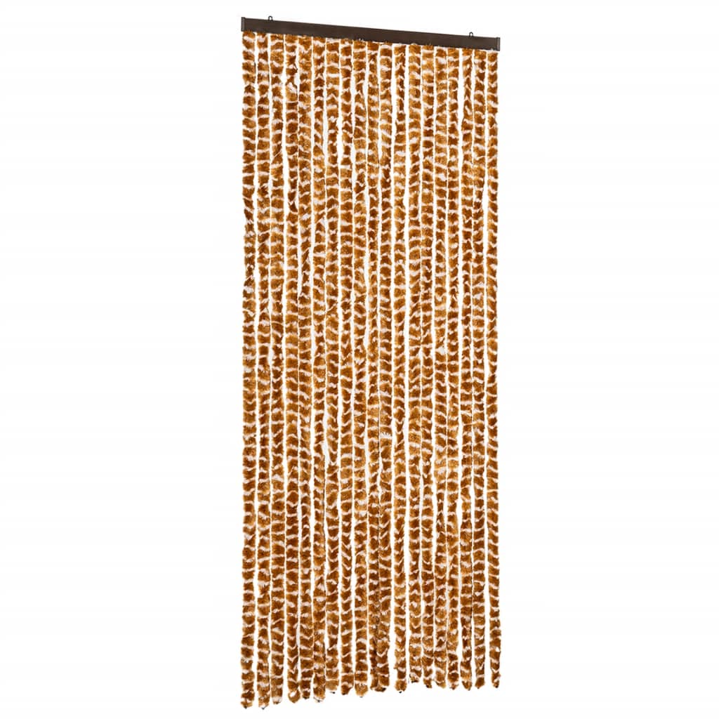 Vliegengordijn 56x200 cm chenille okerkleurig en wit is nu te koop bij PeponiXL, paradijselijk wonen!