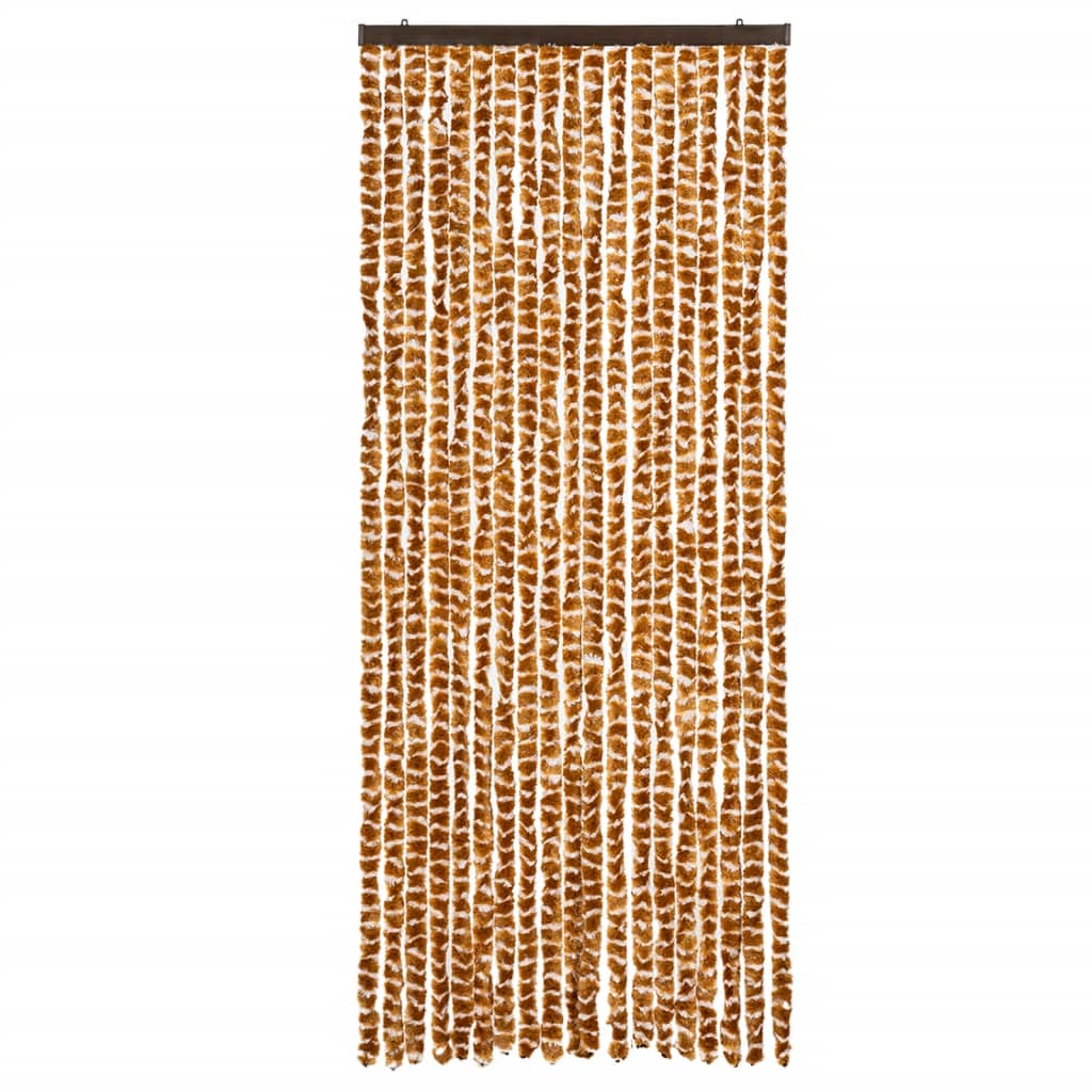 Vliegengordijn 56x200 cm chenille okerkleurig en wit is nu te koop bij PeponiXL, paradijselijk wonen!