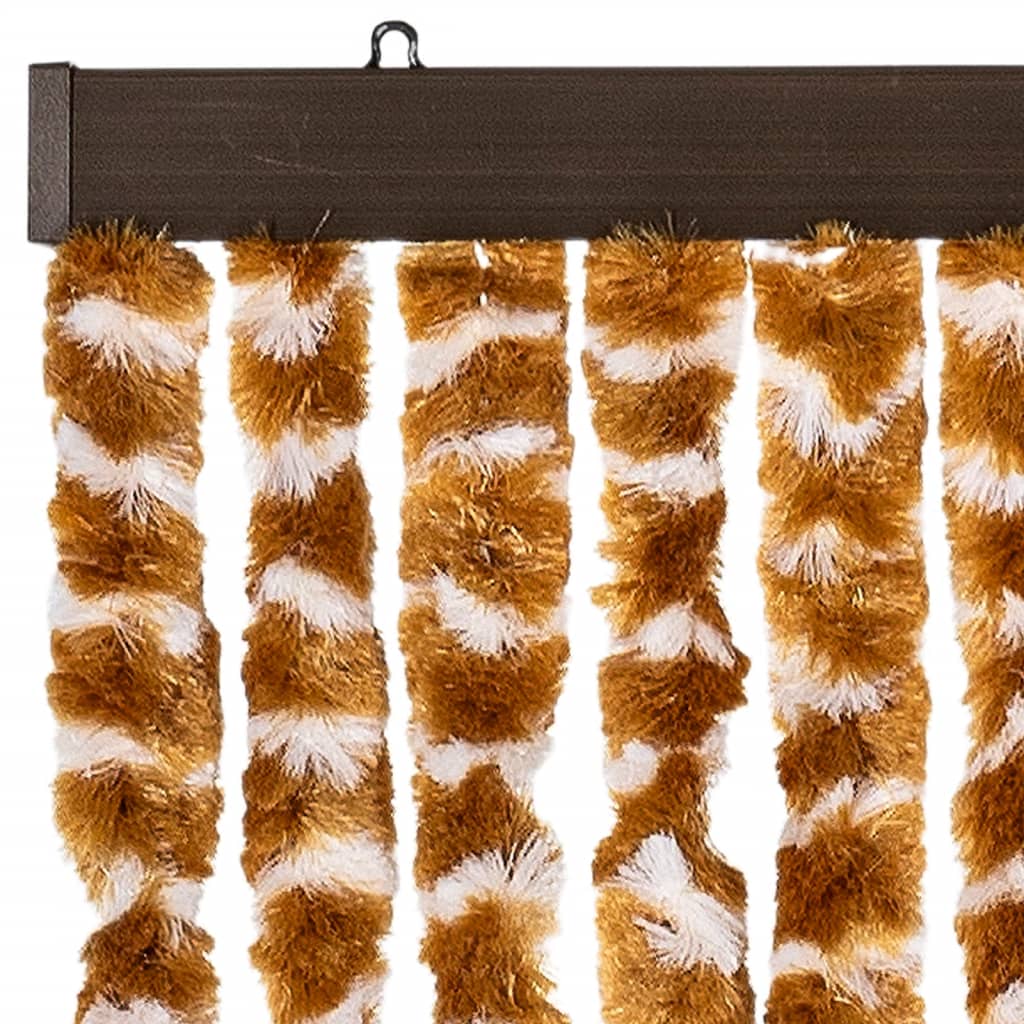 Vliegengordijn 56x200 cm chenille okerkleurig en wit is nu te koop bij PeponiXL, paradijselijk wonen!