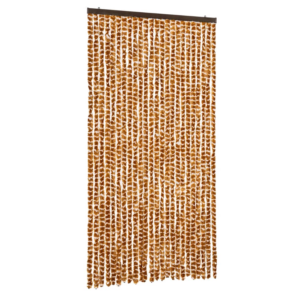 Vliegengordijn 100x230 cm chenille okerkleurig en wit is nu te koop bij PeponiXL, paradijselijk wonen!