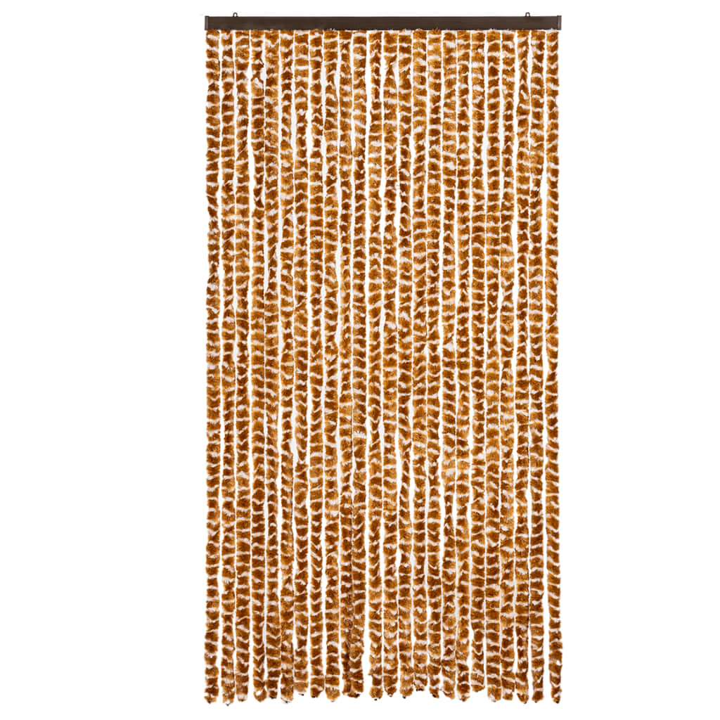 Vliegengordijn 100x230 cm chenille okerkleurig en wit is nu te koop bij PeponiXL, paradijselijk wonen!