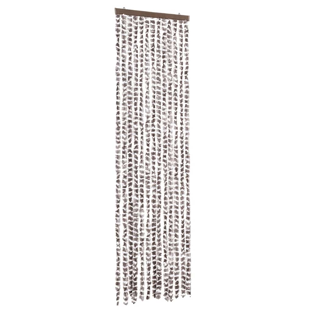Vliegengordijn 56x200 cm chenille taupe en wit is nu te koop bij PeponiXL, paradijselijk wonen!