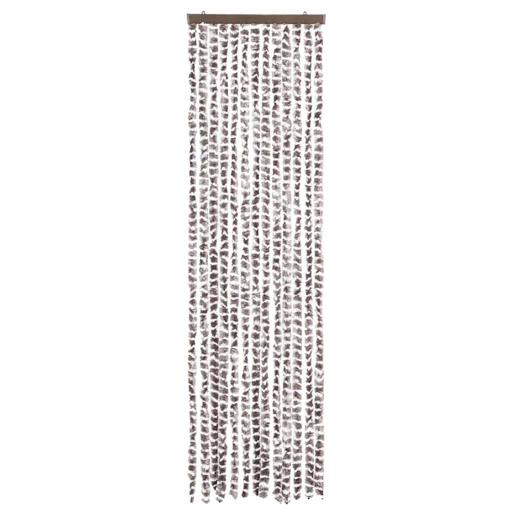 Vliegengordijn 56x200 cm chenille taupe en wit is nu te koop bij PeponiXL, paradijselijk wonen!