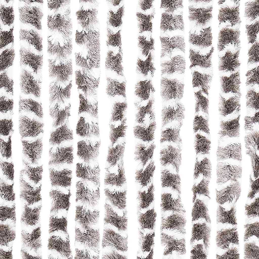 Vliegengordijn 56x200 cm chenille taupe en wit is nu te koop bij PeponiXL, paradijselijk wonen!