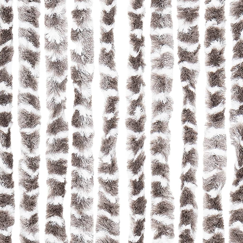 Vliegengordijn 90x200 cm chenille taupe en wit is nu te koop bij PeponiXL, paradijselijk wonen!