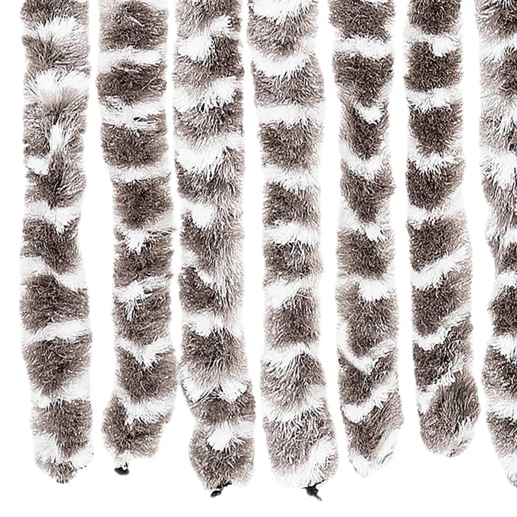 Vliegengordijn 100x200 cm chenille taupe en wit is nu te koop bij PeponiXL, paradijselijk wonen!