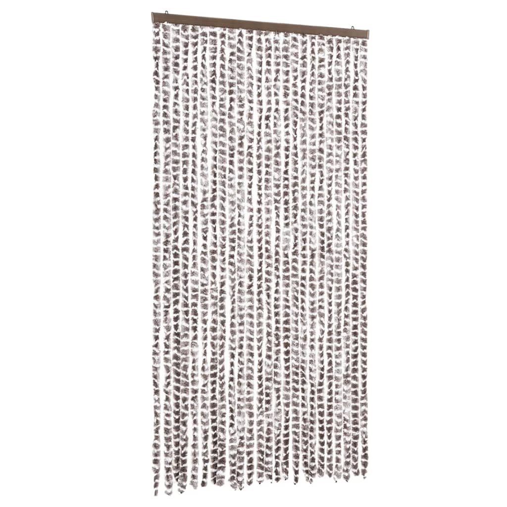 Vliegengordijn 100x230 cm chenille taupe en wit is nu te koop bij PeponiXL, paradijselijk wonen!