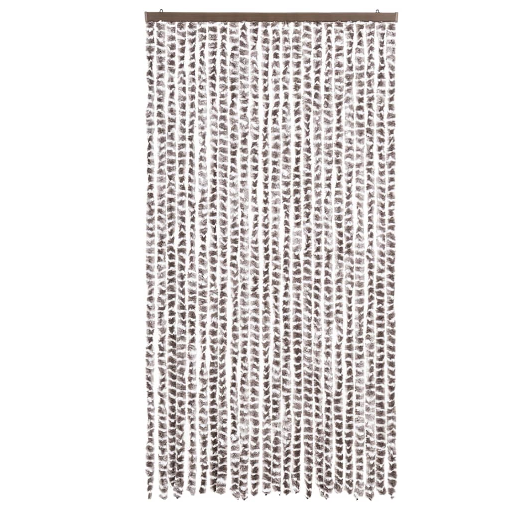 Vliegengordijn 100x230 cm chenille taupe en wit is nu te koop bij PeponiXL, paradijselijk wonen!