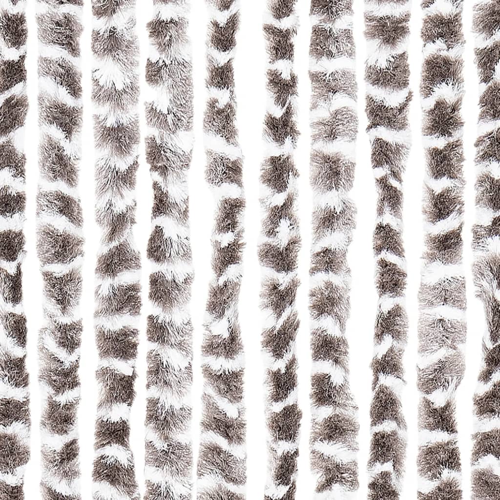 Vliegengordijn 100x230 cm chenille taupe en wit is nu te koop bij PeponiXL, paradijselijk wonen!