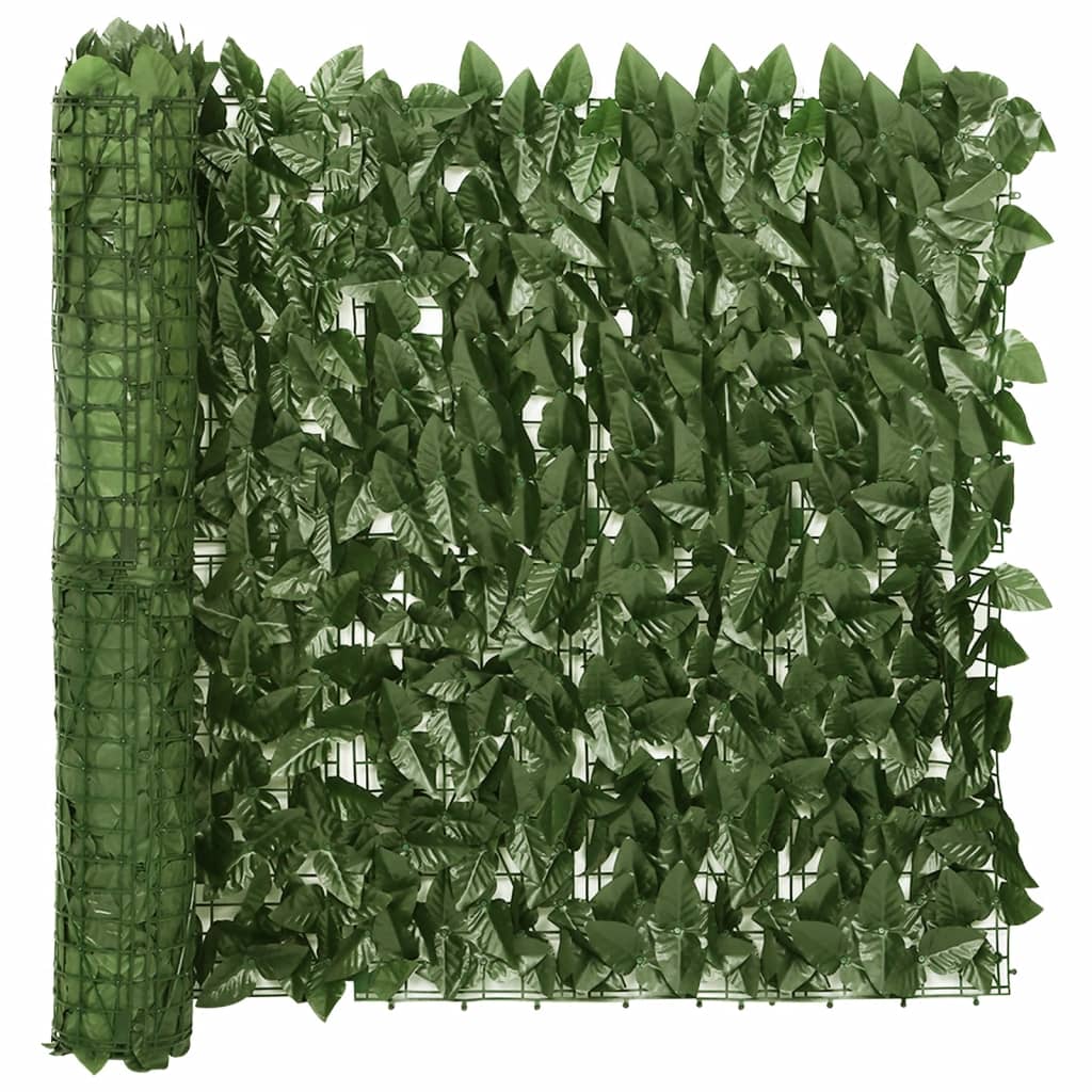Balkonscherm met donkergroene bladeren 600x75 cm is nu te koop bij PeponiXL, paradijselijk wonen!