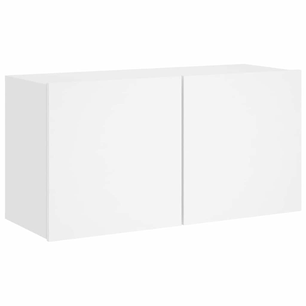 4-delige Tv-meubelset bewerkt hout wit is nu te koop bij PeponiXL, paradijselijk wonen!