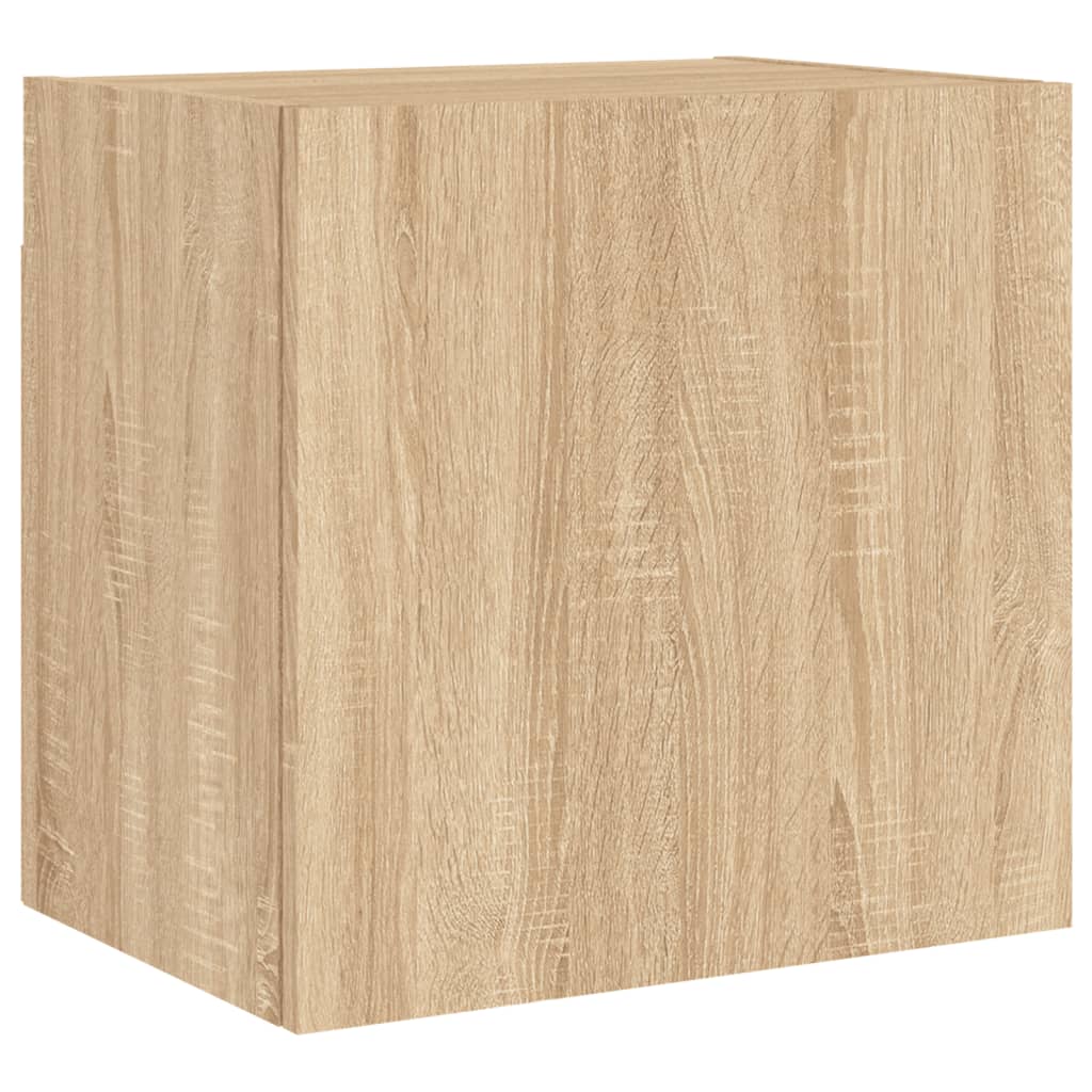 5-delige Tv-wandmeubelset bewerkt hout sonoma eikenkleurig is nu te koop bij PeponiXL, paradijselijk wonen!