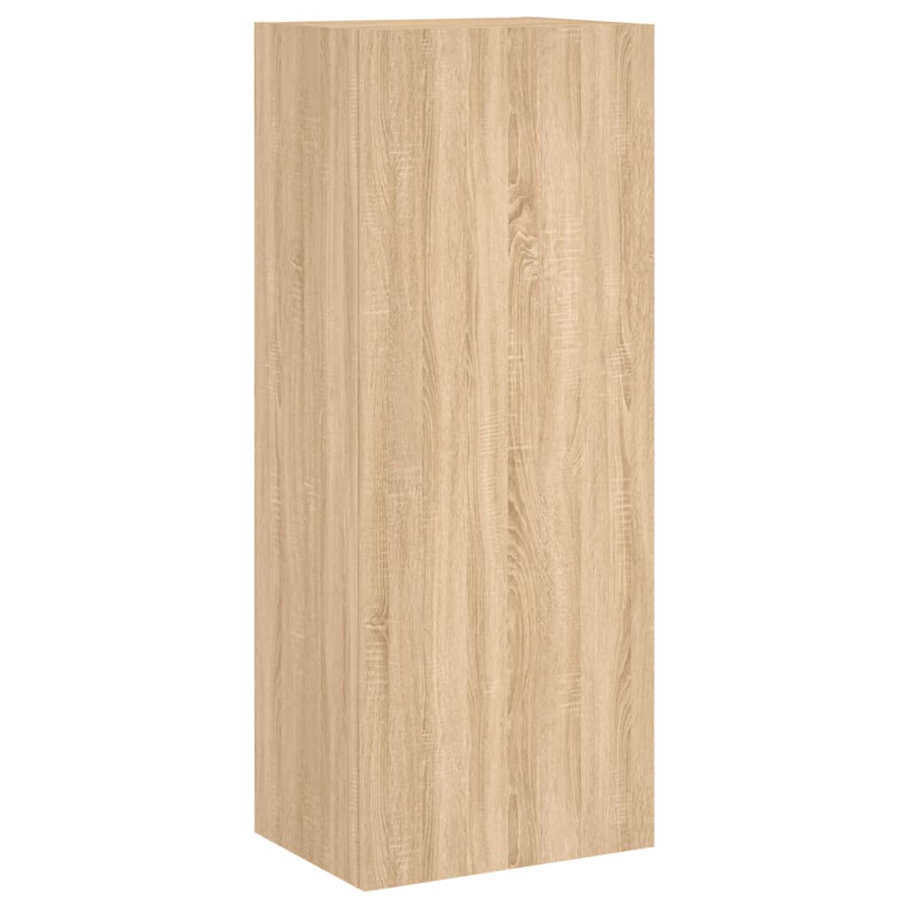 5-delige Tv-wandmeubelset bewerkt hout sonoma eikenkleurig is nu te koop bij PeponiXL, paradijselijk wonen!