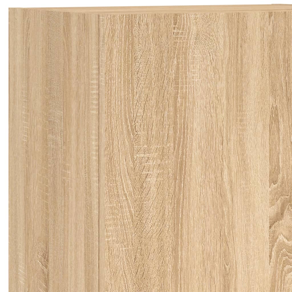 5-delige Tv-wandmeubelset bewerkt hout sonoma eikenkleurig is nu te koop bij PeponiXL, paradijselijk wonen!