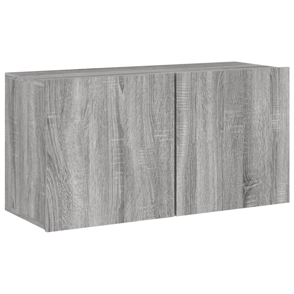 5-delige Tv-wandmeubelset grijs sonoma eikenkleurig is nu te koop bij PeponiXL, paradijselijk wonen!