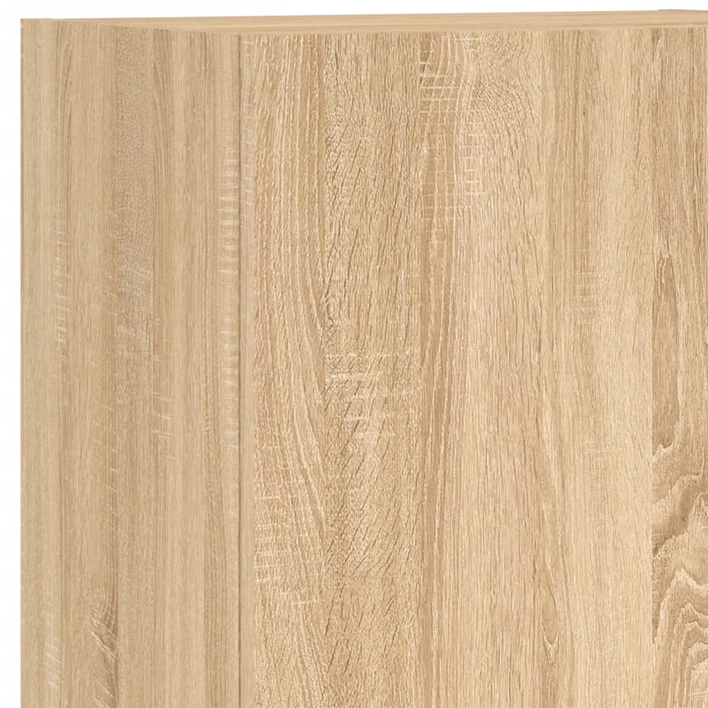 5-delige Tv-wandmeubelset bewerkt hout sonoma eikenkleurig is nu te koop bij PeponiXL, paradijselijk wonen!