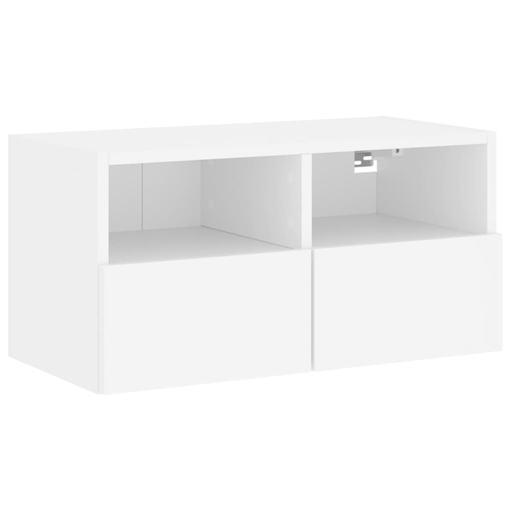4-delige Tv-meubelset bewerkt hout wit is nu te koop bij PeponiXL, paradijselijk wonen!