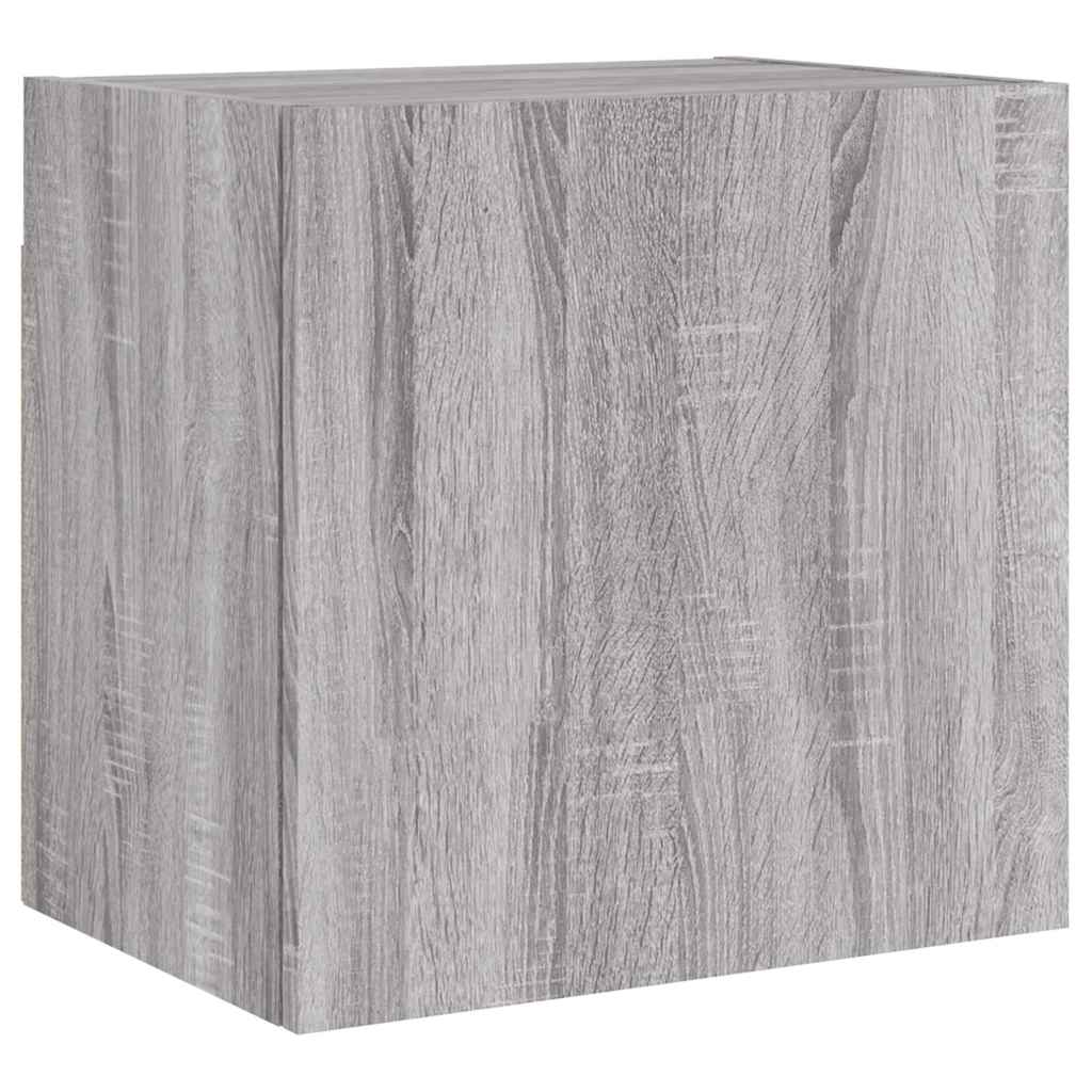 4-delige Tv-wandmeubelset bewerkt hout grijs sonoma is nu te koop bij PeponiXL, paradijselijk wonen!
