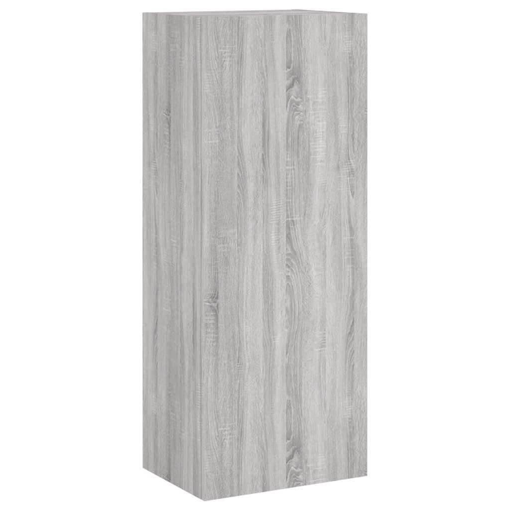 4-delige Tv-wandmeubelset bewerkt hout grijs sonoma is nu te koop bij PeponiXL, paradijselijk wonen!
