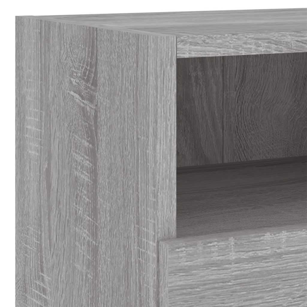 4-delige Tv-wandmeubelset bewerkt hout grijs sonoma is nu te koop bij PeponiXL, paradijselijk wonen!