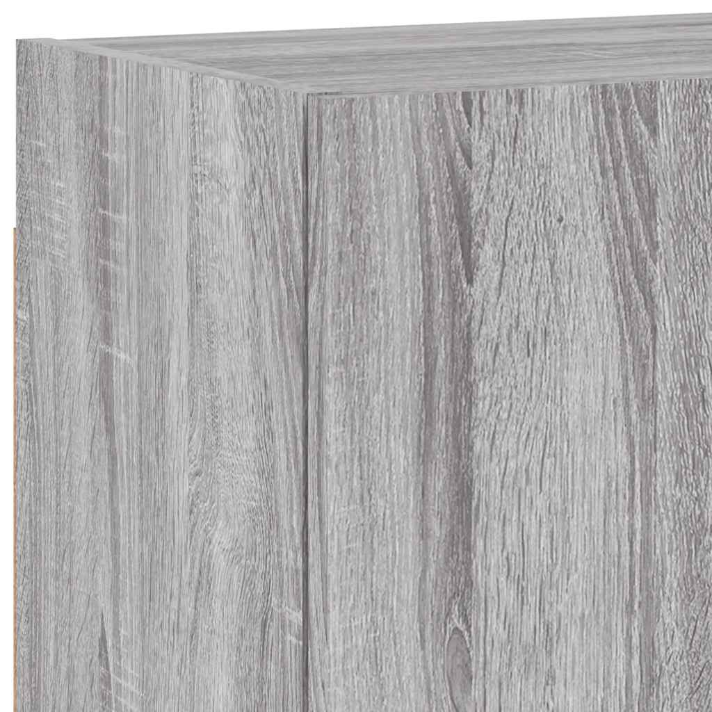 4-delige Tv-wandmeubelset bewerkt hout grijs sonoma is nu te koop bij PeponiXL, paradijselijk wonen!
