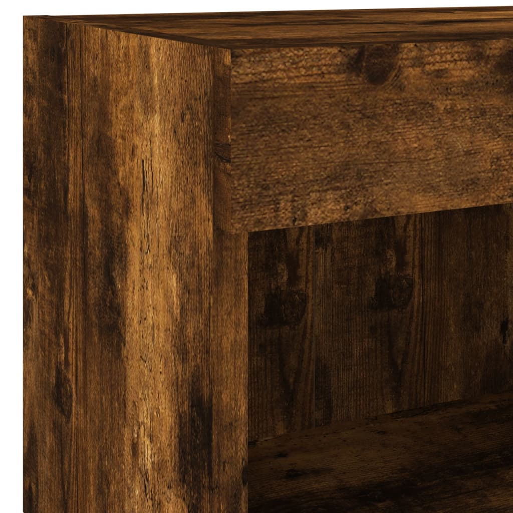 7-delige tv-wandmeubelset met LED bewerkt hout gerookt eiken is nu te koop bij PeponiXL, paradijselijk wonen!