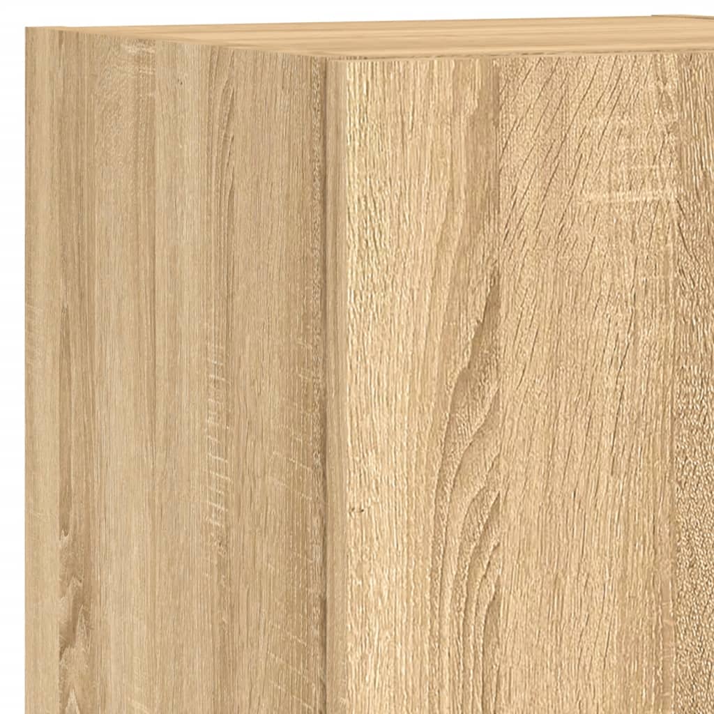 5-delige Tv-wandmeubelset met LED bewerkt hout sonoma eiken is nu te koop bij PeponiXL, paradijselijk wonen!