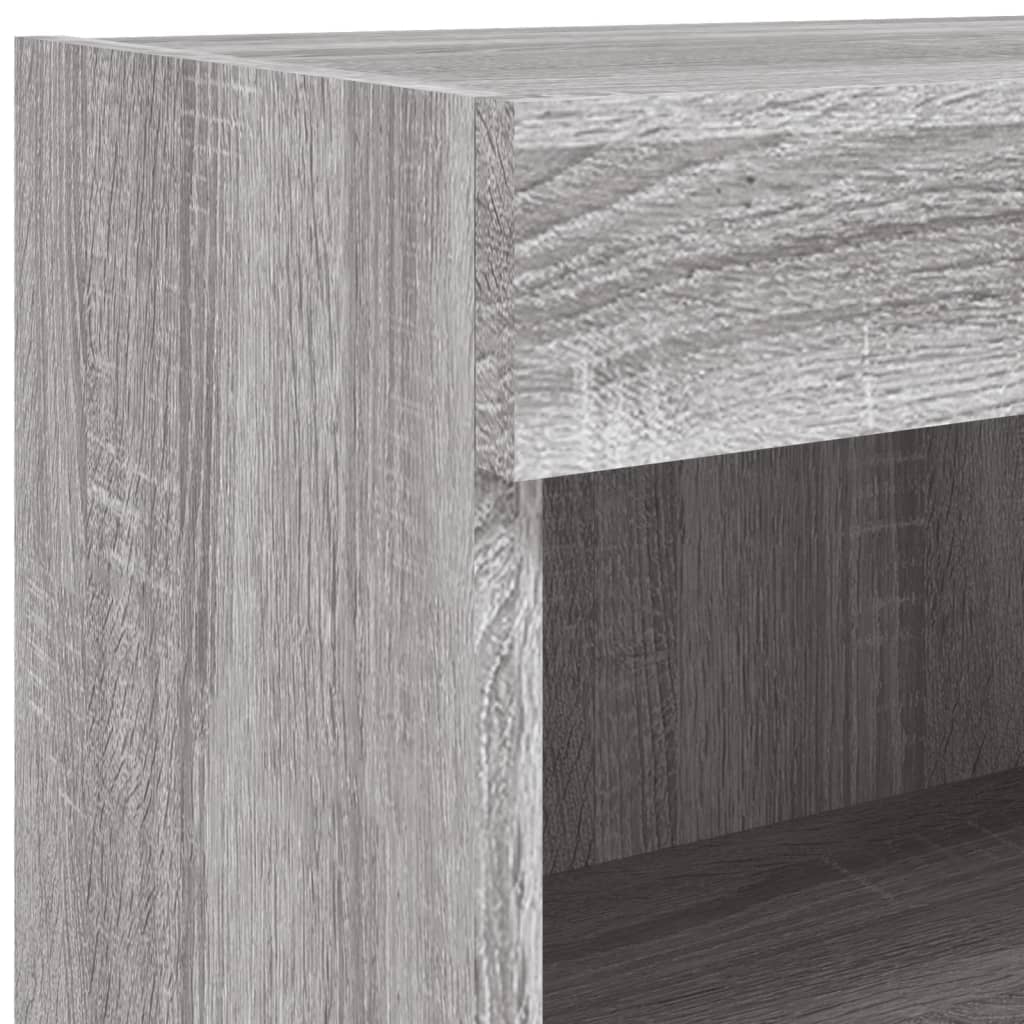 8-delige Tv-wandmeubelset met LED bewerkt hout grijs sonoma is nu te koop bij PeponiXL, paradijselijk wonen!