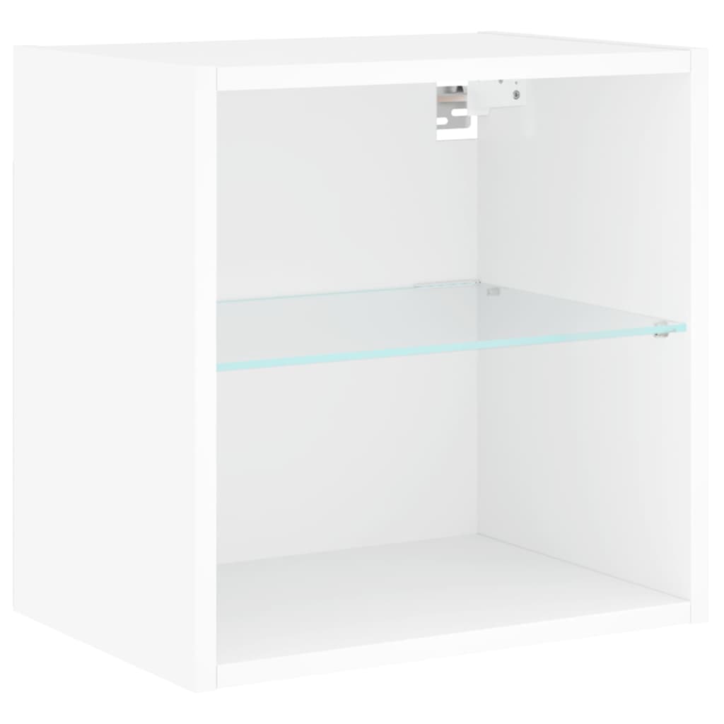 8-delige Tv-wandmeubelset met LED-verlichting bewerkt hout wit is nu te koop bij PeponiXL, paradijselijk wonen!