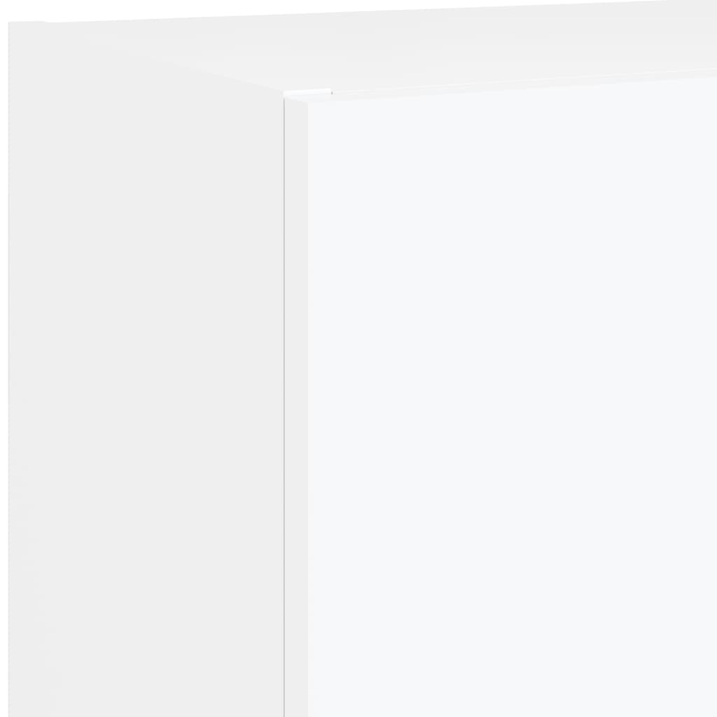 5-delige Tv-wandmeubelset met LED-verlichting bewerkt hout wit is nu te koop bij PeponiXL, paradijselijk wonen!