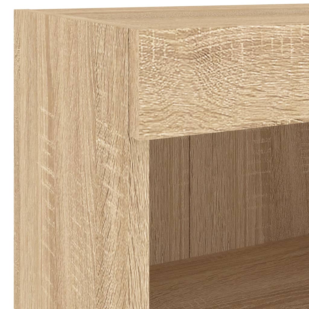 5-delige Tv-wandmeubelset met LED bewerkt hout sonoma eiken is nu te koop bij PeponiXL, paradijselijk wonen!