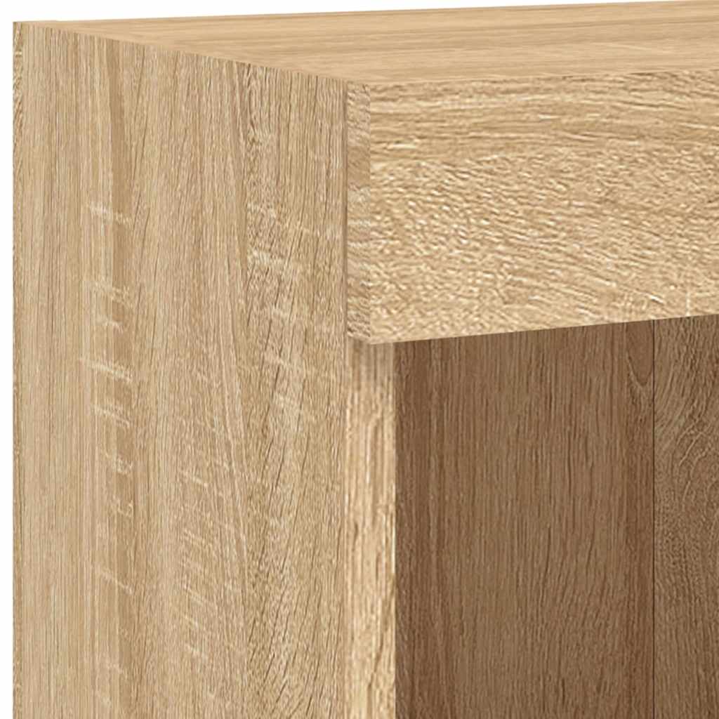 5-delige Tv-wandmeubelset met LED bewerkt hout sonoma eiken is nu te koop bij PeponiXL, paradijselijk wonen!