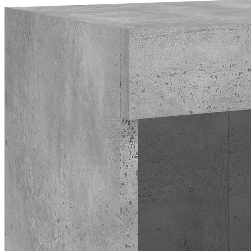 6-delige Tv-wandmeubelset met LED bewerkt hout betongrijs is nu te koop bij PeponiXL, paradijselijk wonen!