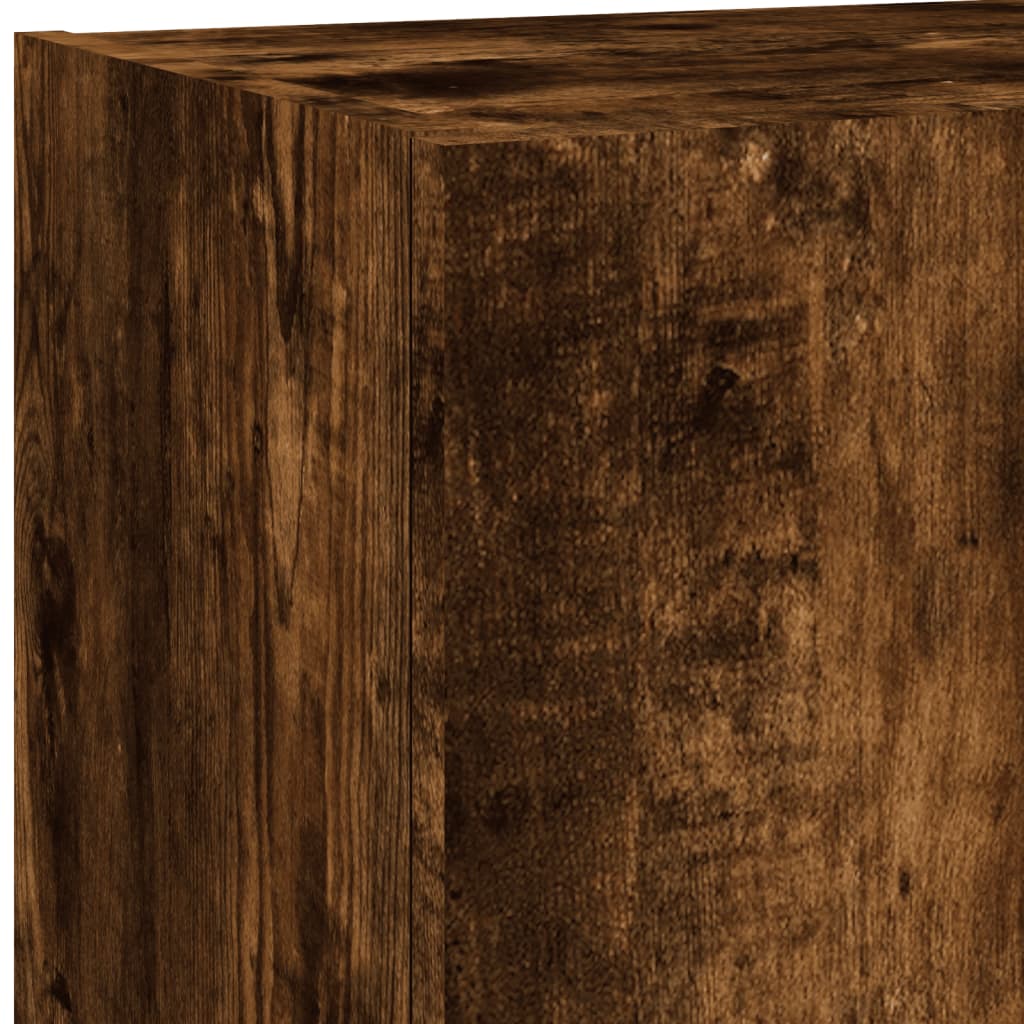 5-delige tv-wandmeubelset met LED bewerkt hout gerookt eiken is nu te koop bij PeponiXL, paradijselijk wonen!