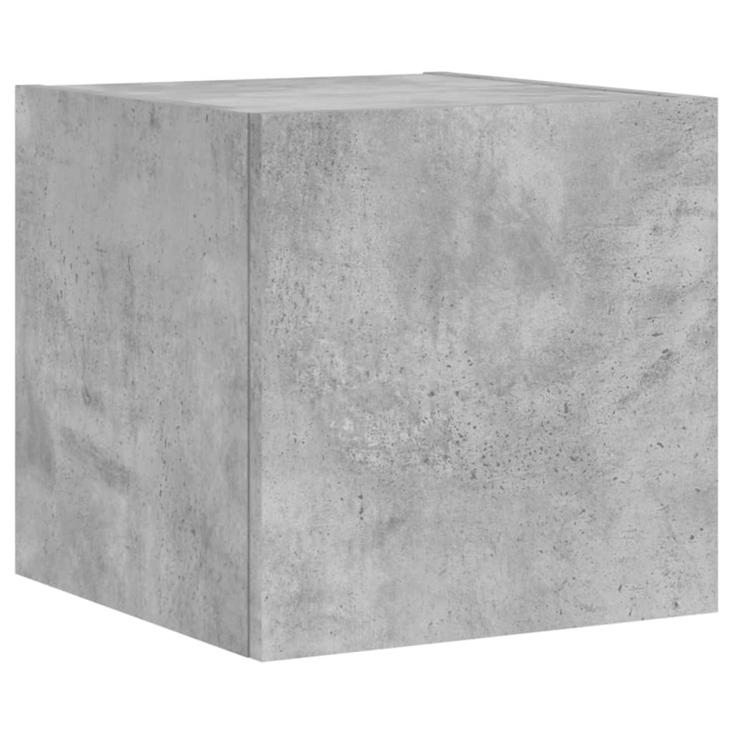 5-delige Tv-wandmeubelset met LED bewerkt hout betongrijs is nu te koop bij PeponiXL, paradijselijk wonen!
