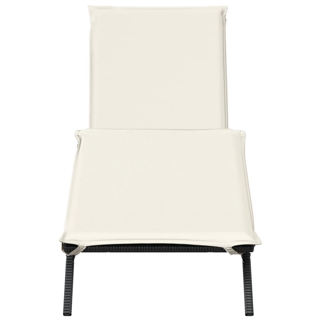 Ligbed met kussen poly rattan zwart is nu te koop bij PeponiXL, paradijselijk wonen!