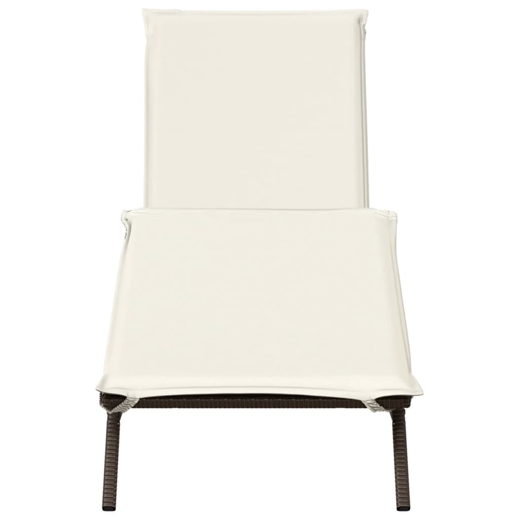 Ligbed met kussen poly rattan bruin is nu te koop bij PeponiXL, paradijselijk wonen!
