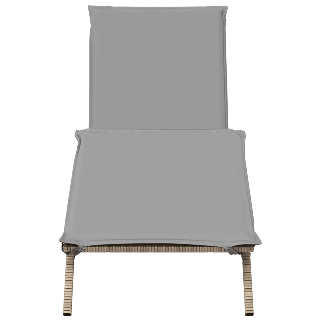 Ligbed met kussen poly rattan beige is nu te koop bij PeponiXL, paradijselijk wonen!