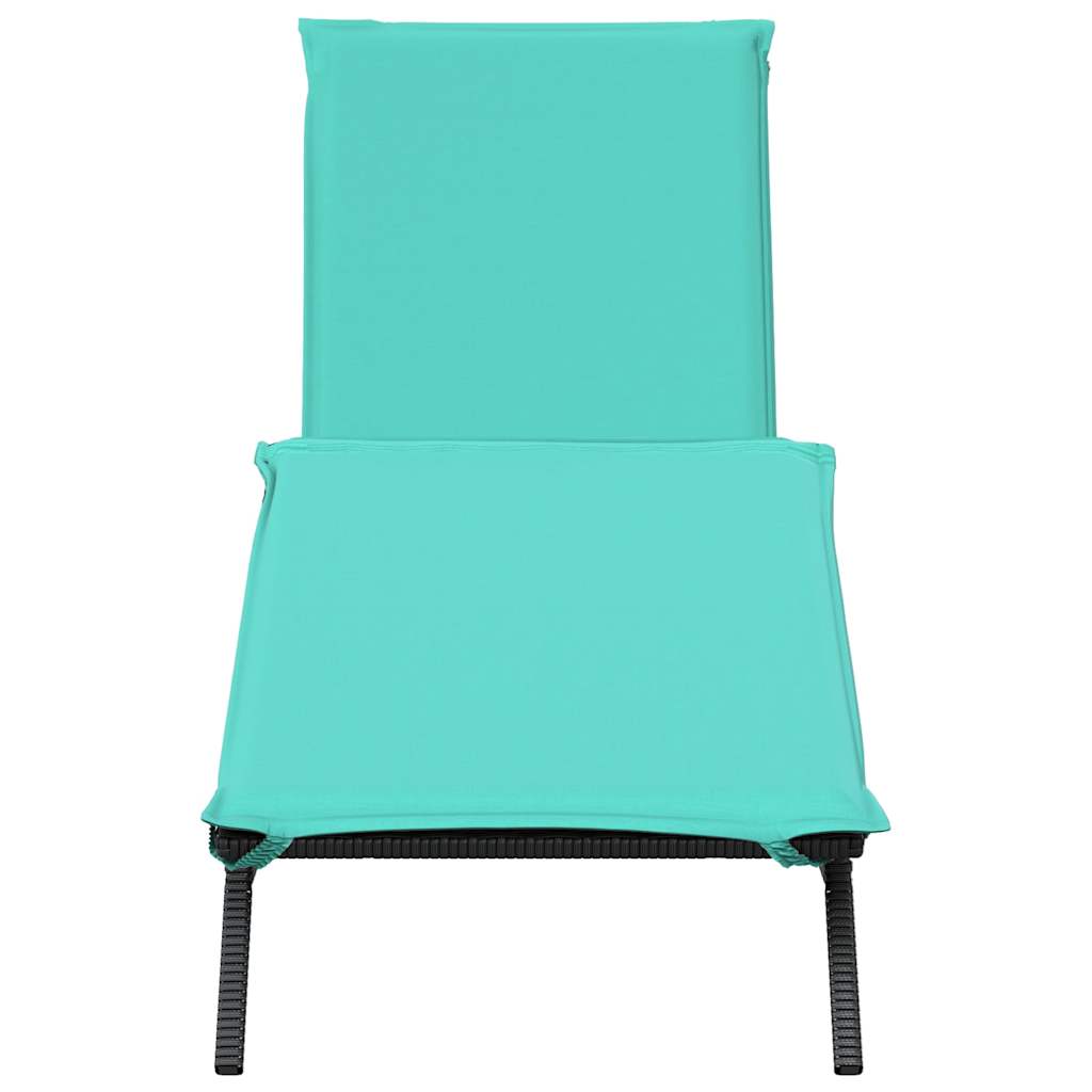 Ligstoel met kussen, zwart polyrotan is nu te koop bij PeponiXL, paradijselijk wonen!