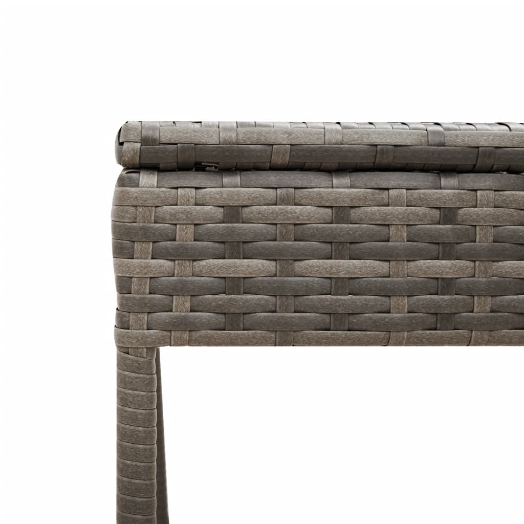 Ligbedden 2 st met tafel poly rattan grijs (alleen VS) is nu te koop bij PeponiXL, paradijselijk wonen!