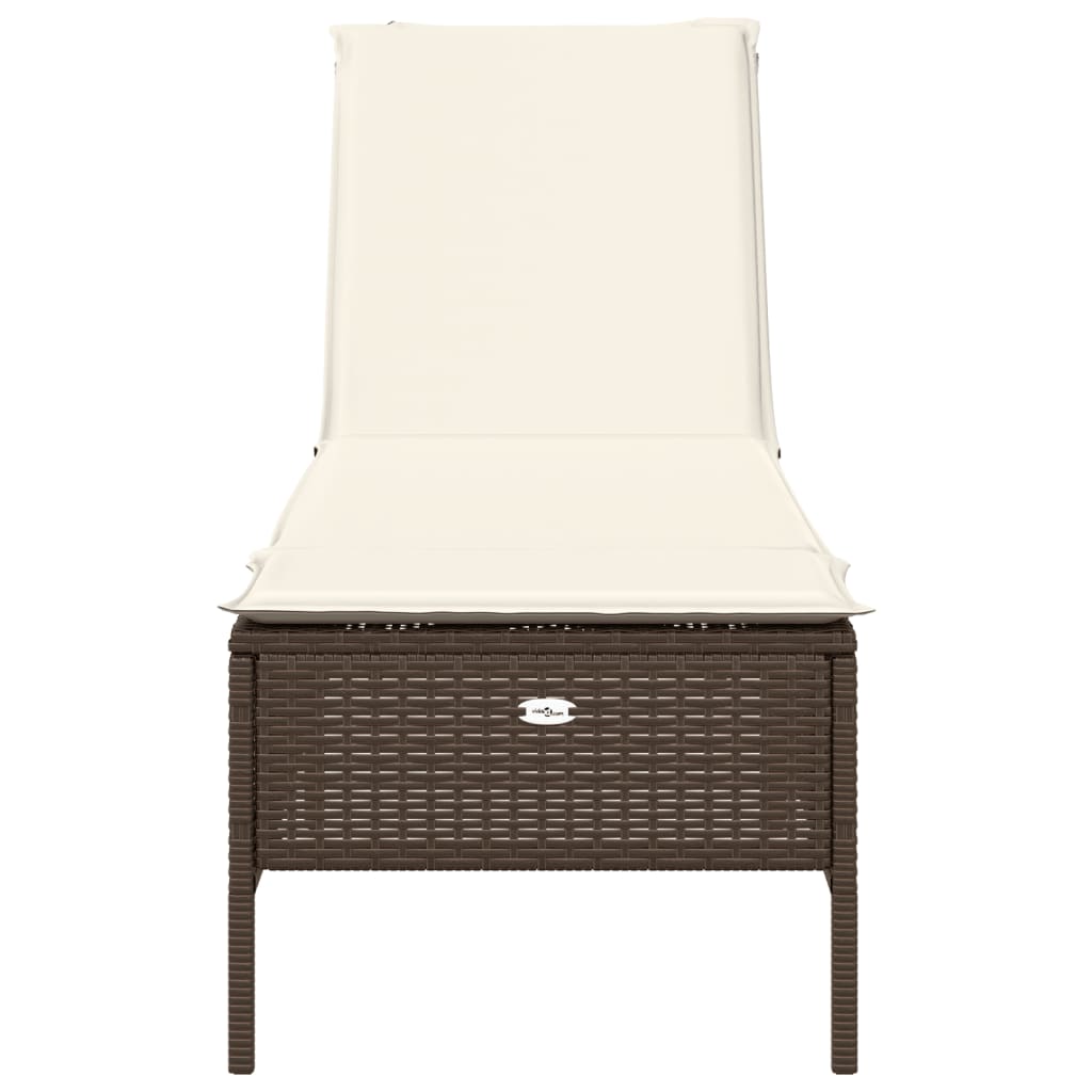 Ligbed met kussen poly rattan bruin is nu te koop bij PeponiXL, paradijselijk wonen!