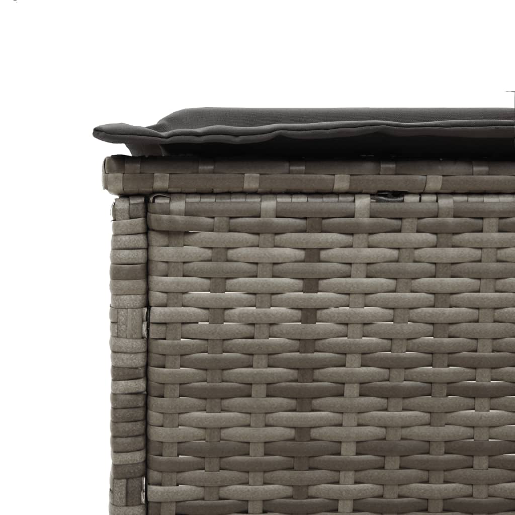 Ligbed met kussen poly rattan grijs is nu te koop bij PeponiXL, paradijselijk wonen!