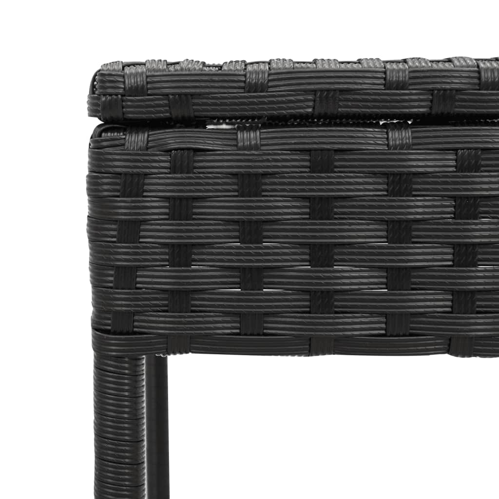 Ligbed met tafel en kussen poly rattan zwart is nu te koop bij PeponiXL, paradijselijk wonen!