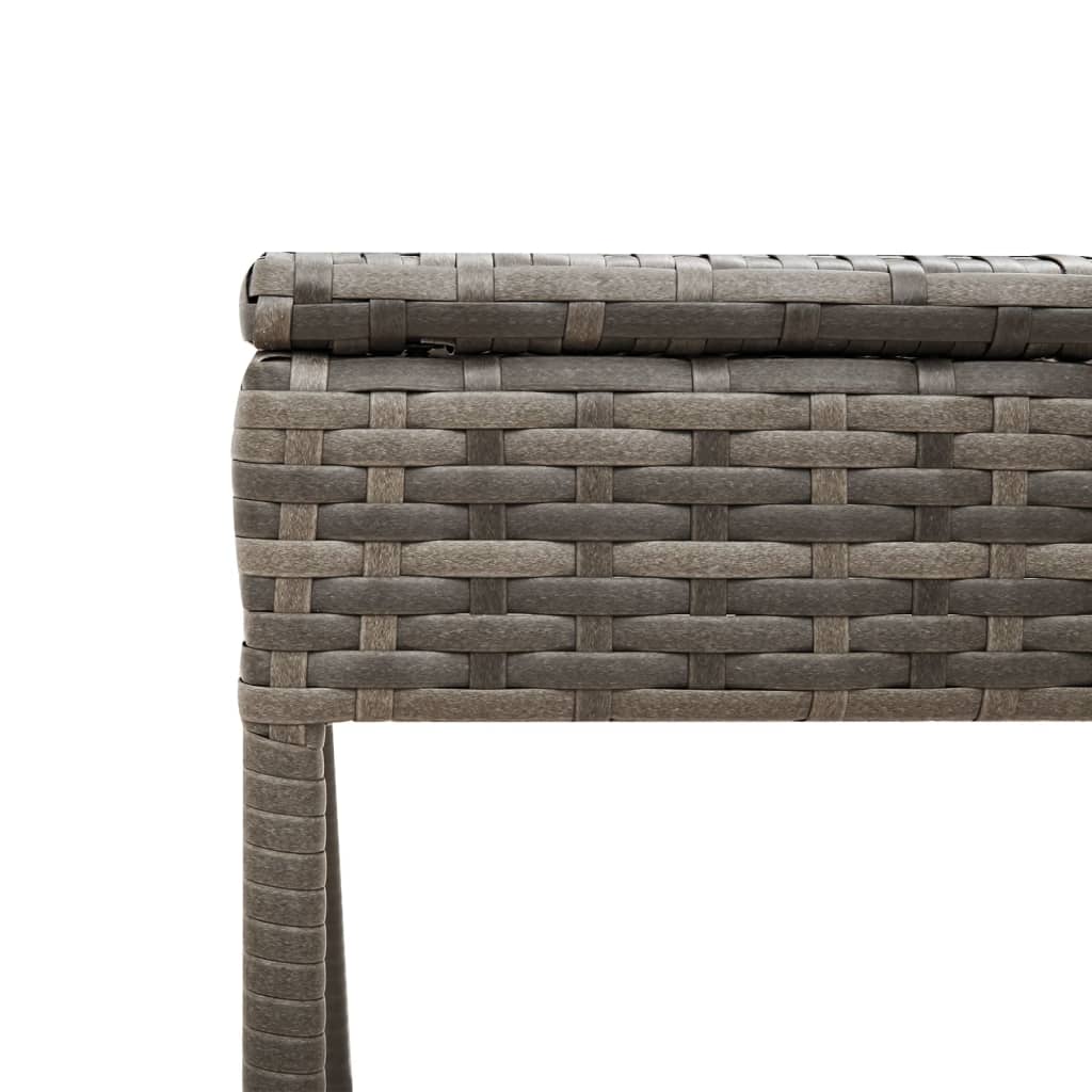 Ligbed met tafel en kussen poly rattan grijs is nu te koop bij PeponiXL, paradijselijk wonen!